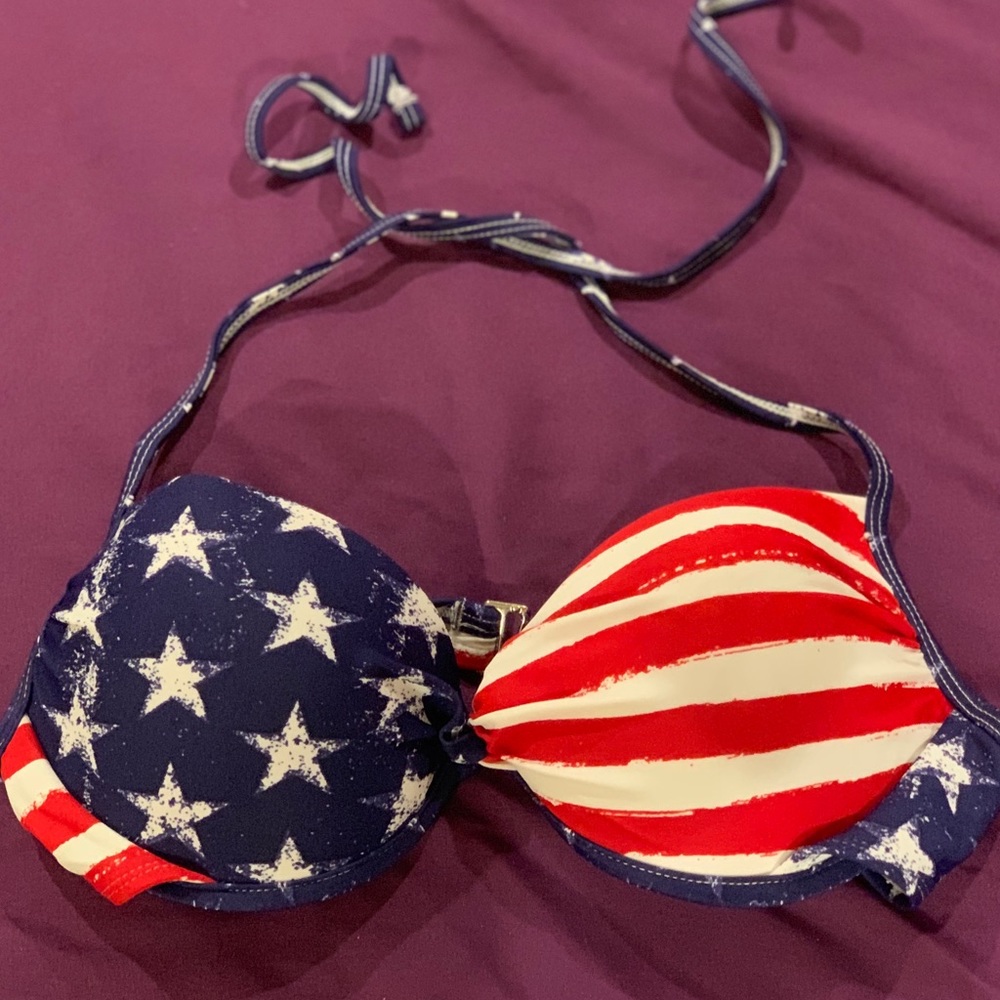 American flag bathing suit top